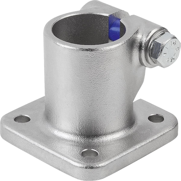 Kipp Tube Clamp W. Foot M=60 G=60 L=50, Form:B Stainless Steel, For Rnd. Tubes, A=30, 1 K0477.130 - main
